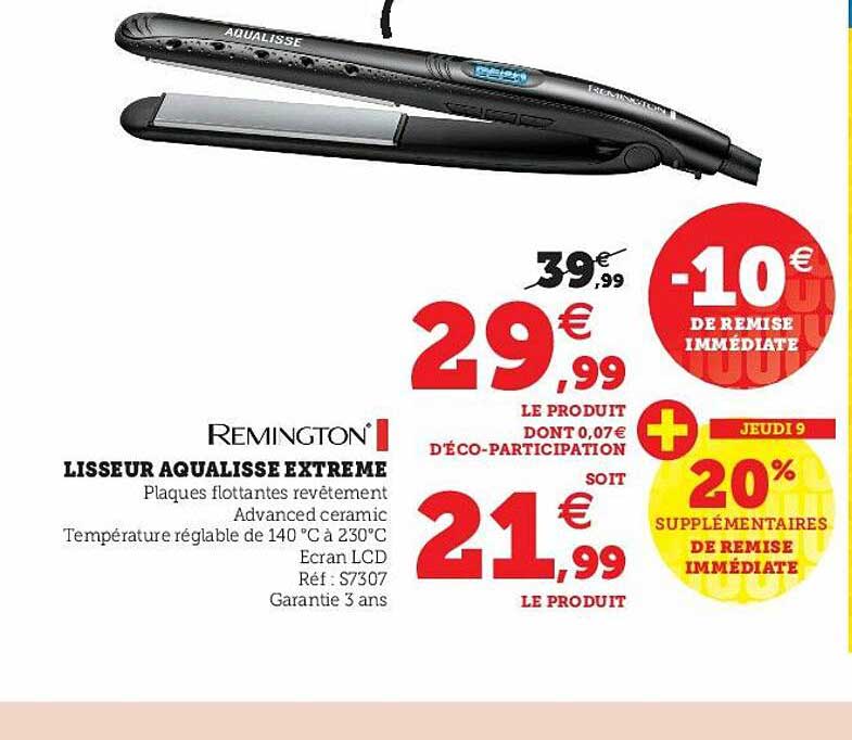 lisseur aqualisse extrême remington