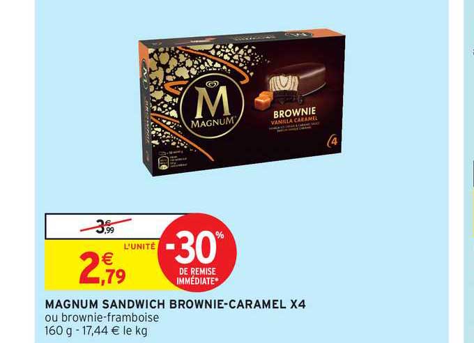 Magnum Sandwich Brownie-caramel X4