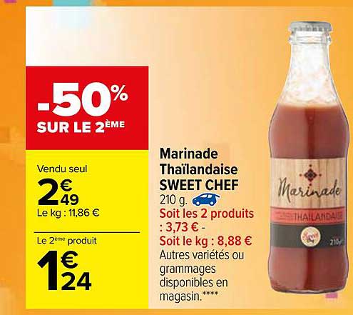 Marinade Thaïlandaise Sweet Chef