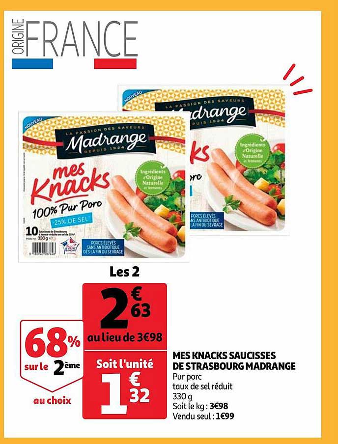 mes knacks saucisses de strasbourg madrange