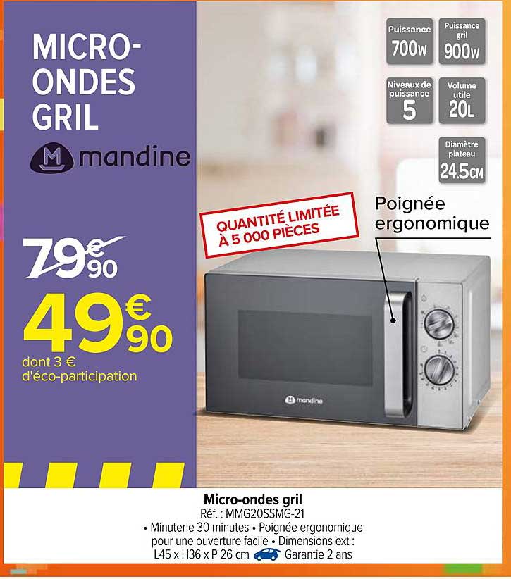 micro-ondes gril mandine