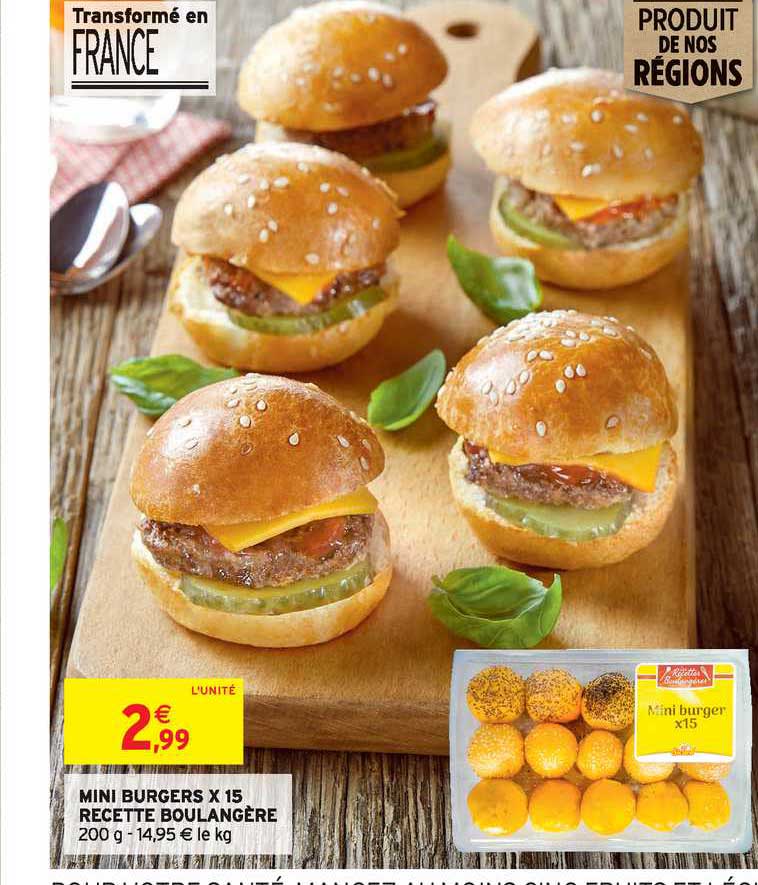 mini burgers x15 recette boulangère