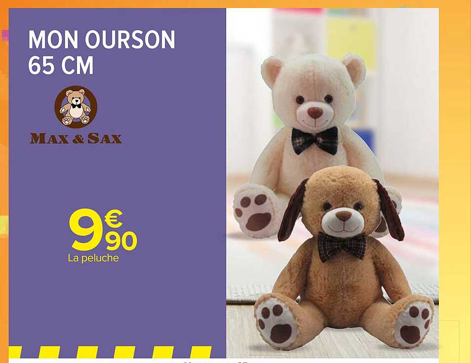 mon ourson 65 cm max & sax