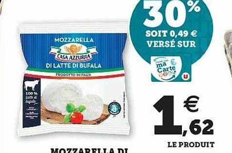 mozzarella di latte di bufala casa azzurra