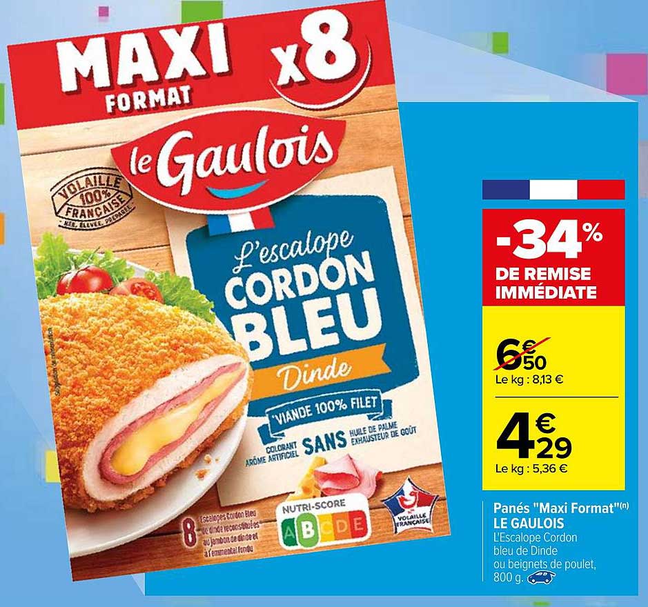 panés "maxi format" le gaulois