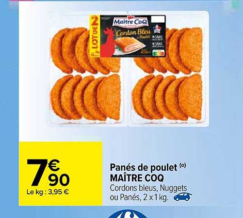 panés de poulet maître coq