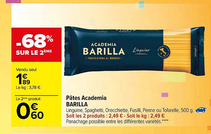 pâtes academia barilla