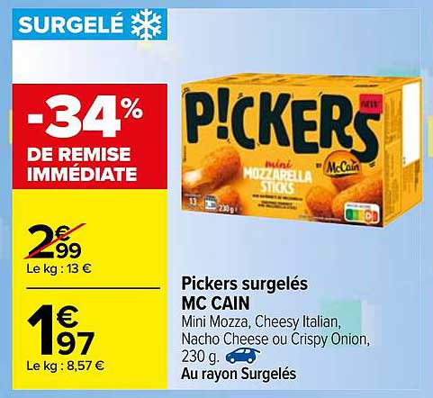 pickers surgelés mc cain