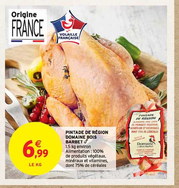 pintade de région domaine bois barbet