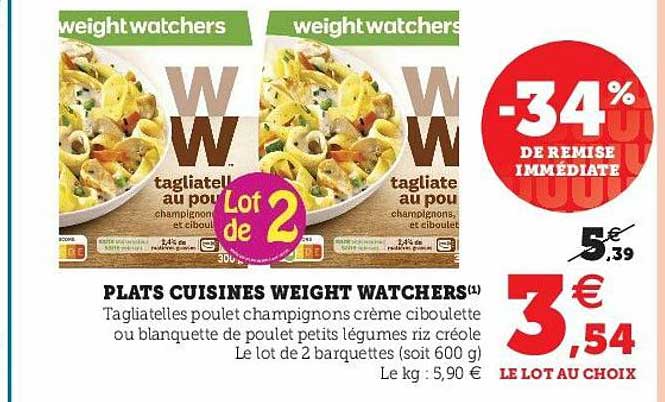 plats cuisinés weight watchers