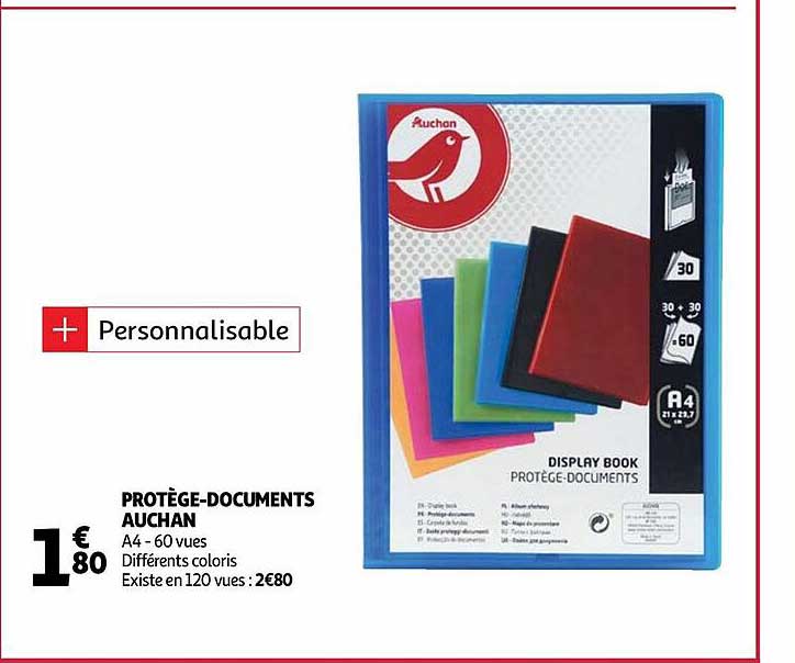 protège-documents auchan