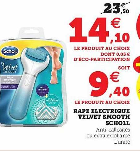 râpe électrique velvet smooth scholl