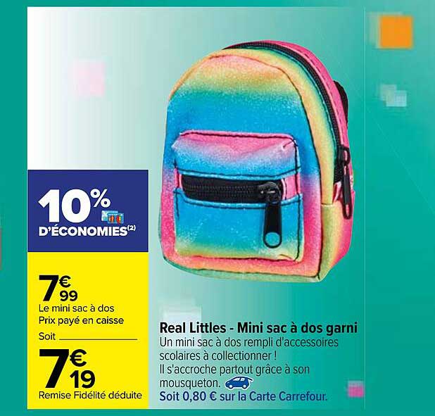 real littles - mini sac à dos garni