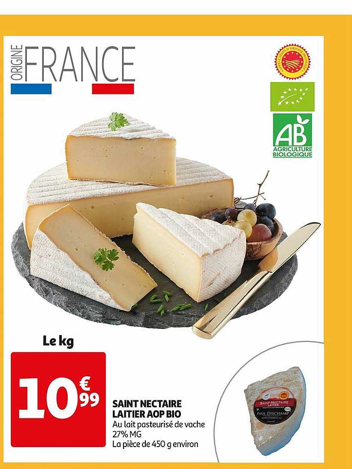 saint nectaire laitier aop bio