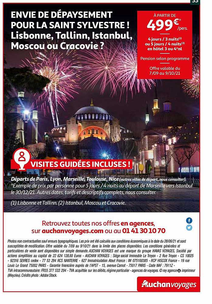 saint sylvestre! lisbonne, tallinn, istanbul, moscou ou crocovie?