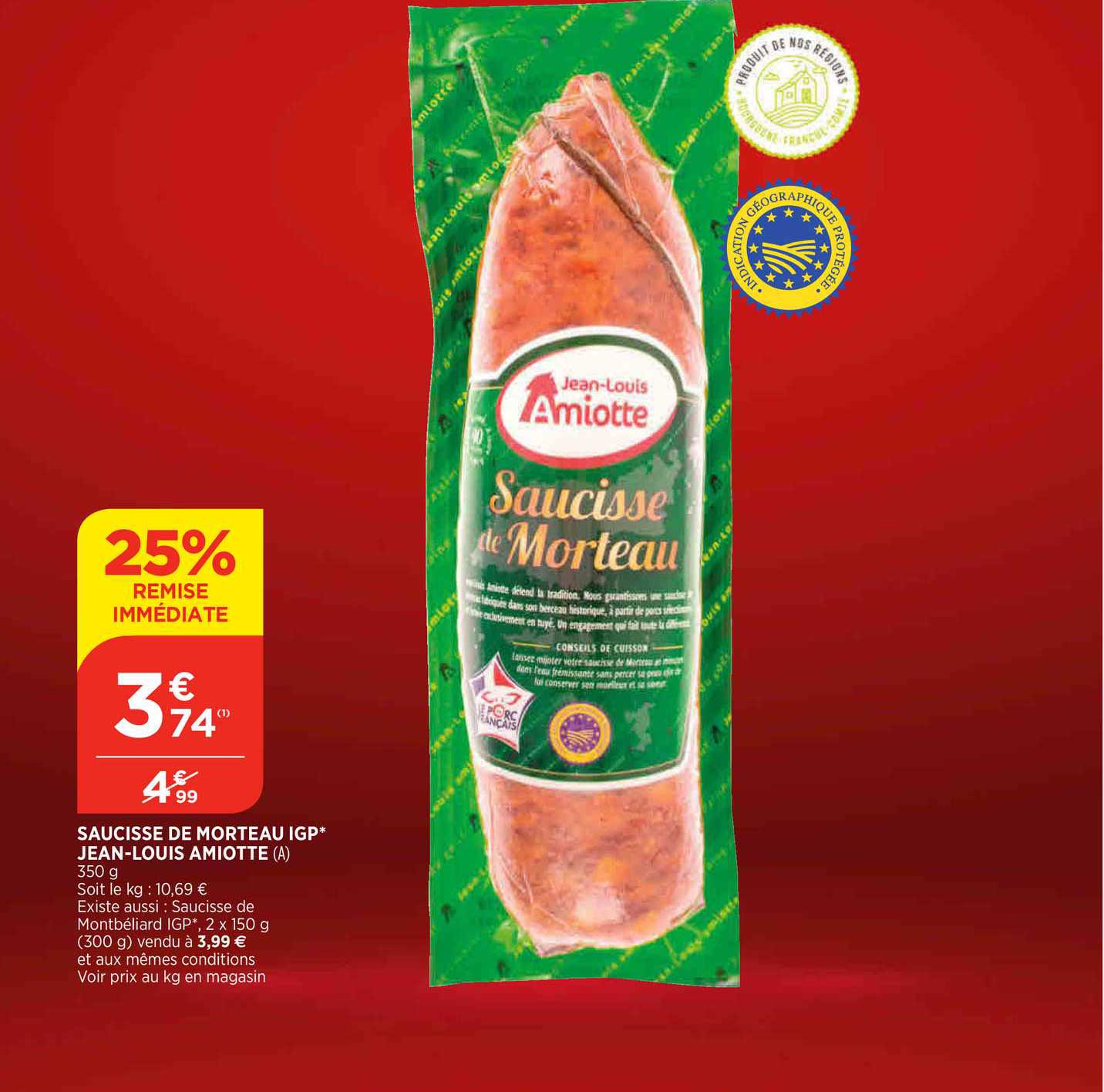 saucisse de morteau igp jean-louis amiotte