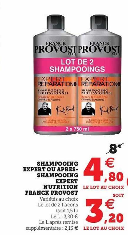 shampooing expert ou après-shampooing expert nutrition franck provost