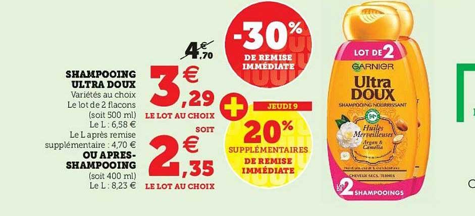 shampooing ultra doux ou après-shampooing