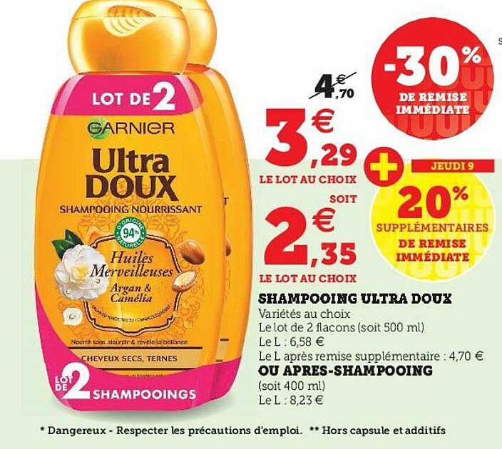 shampooing ultra doux ou après-shampooing