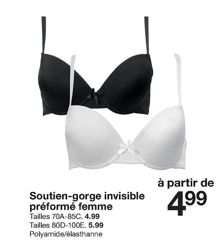 soutien-gorge invisible préformé femme