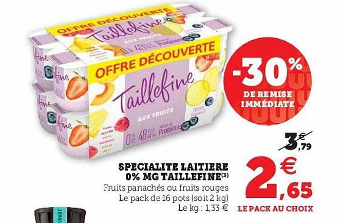 spécialité laitière 0% mg taillefine