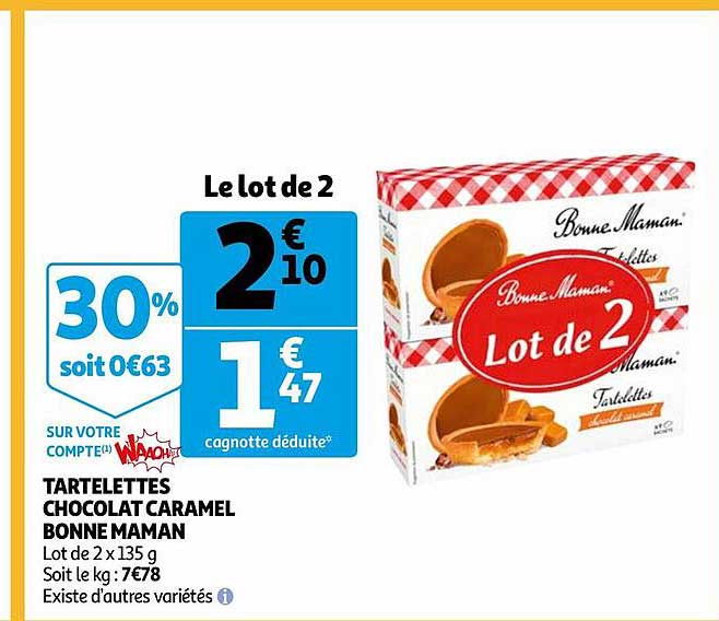 Tartelettes Chocolat Caramel Bonne Maman