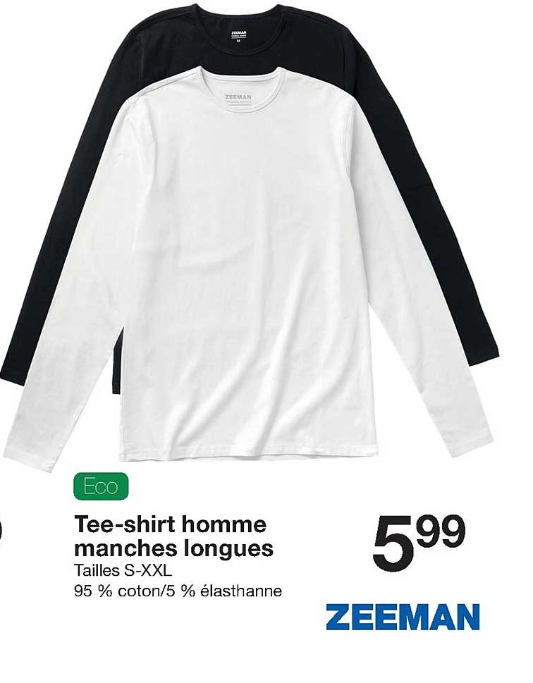 tee-shirt homme manches longues