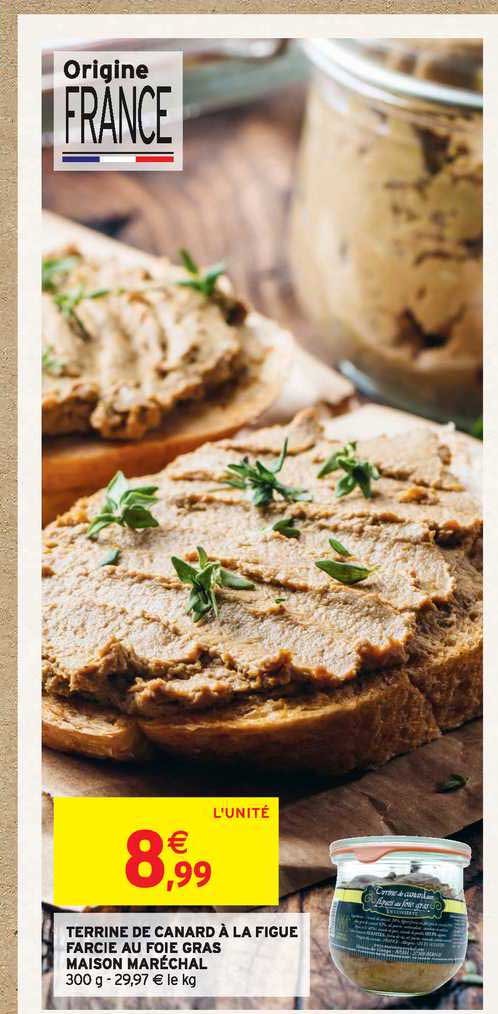 terrine de canard à la figue farcie au foie gras maison maréchal