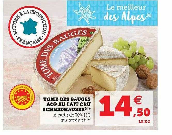 tome des bauges aop au lait cru schmidhauser