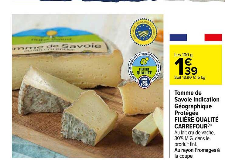 tomme de savoie indication géographique protégée filière qualité carrefour