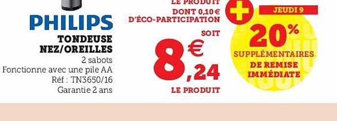 Tondeuse Nez-oreilles Philips