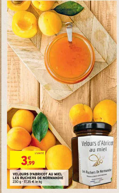 velours d'abricot au miel les ruchers de normandie