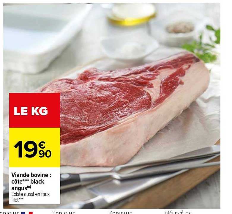 viande bovine : côte black angus