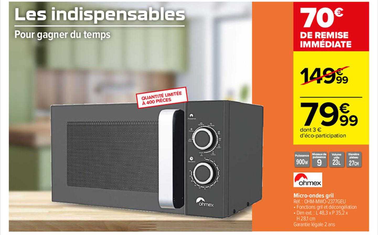 micro-ondes gril ohmex