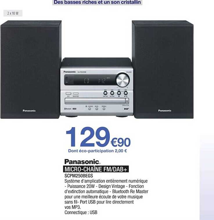 Micro-chaîne Fm-dab+ Panasonic