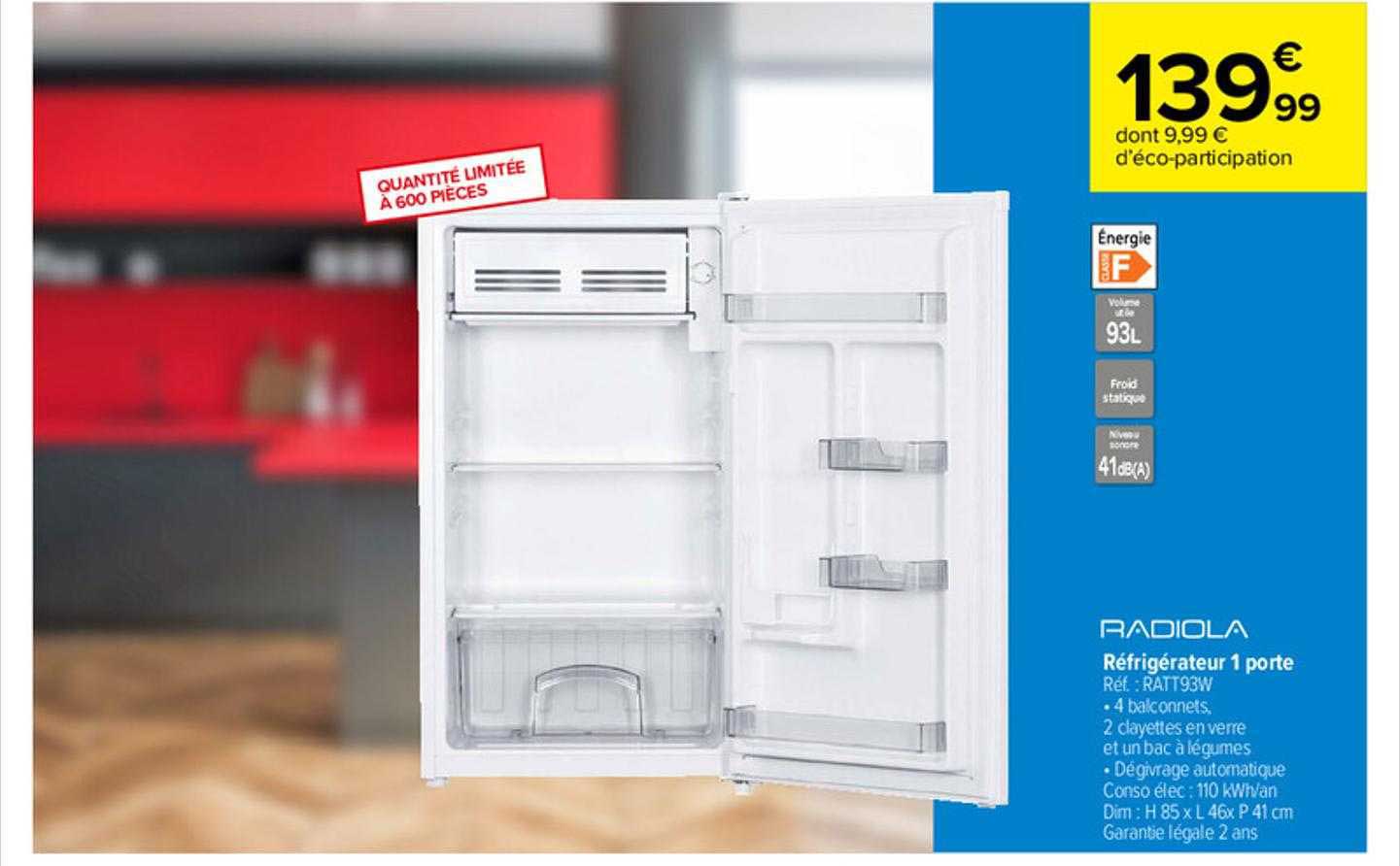 Réfrigérateur 1 Porte Radiola
