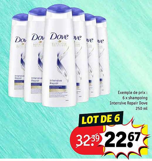 6 x  shampoing intensive repair dove