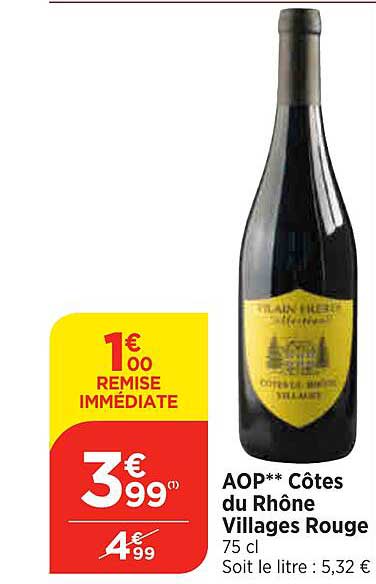 Aop Côtes Du Rhône Villages Rouge