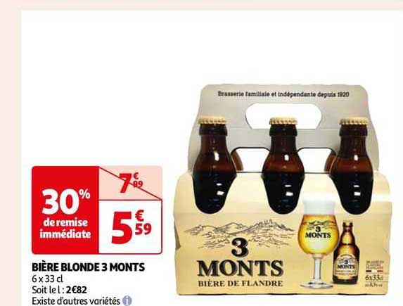 bière blonde 3 monts