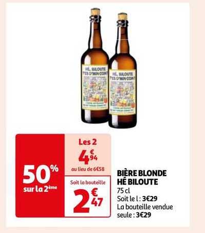 bière blonde hé biloute