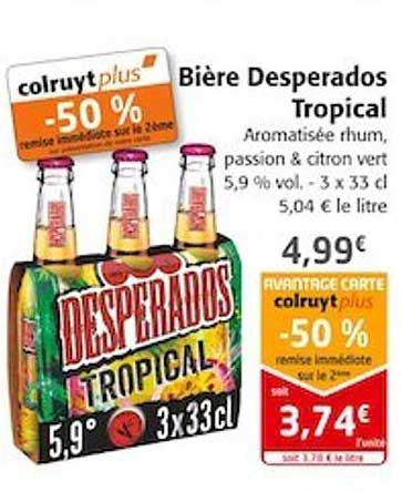 Bière Desperados Tropical