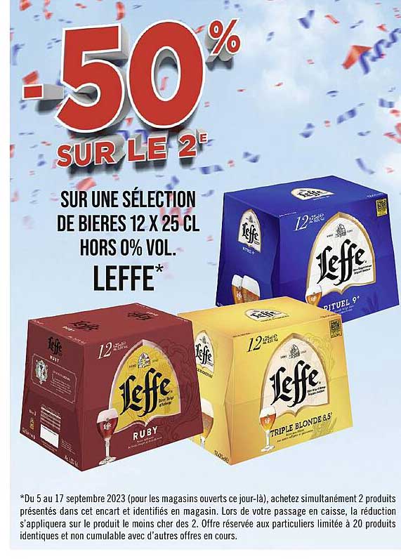 bières 12 x 25 cl hors 0% vol. leffe