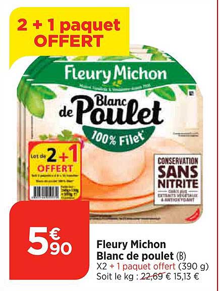 blanc de poulet fleury michon