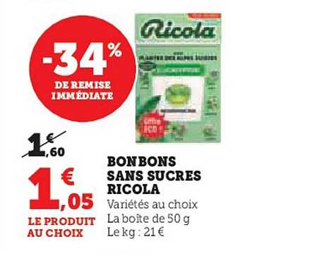 Bonbons Sans Sucres Ricola