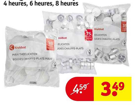 bougies chauffe-plats kruidvat