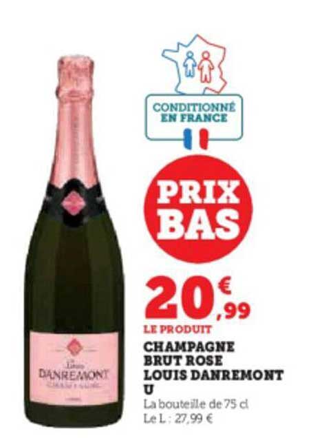 champagne brut rose louis danremont u