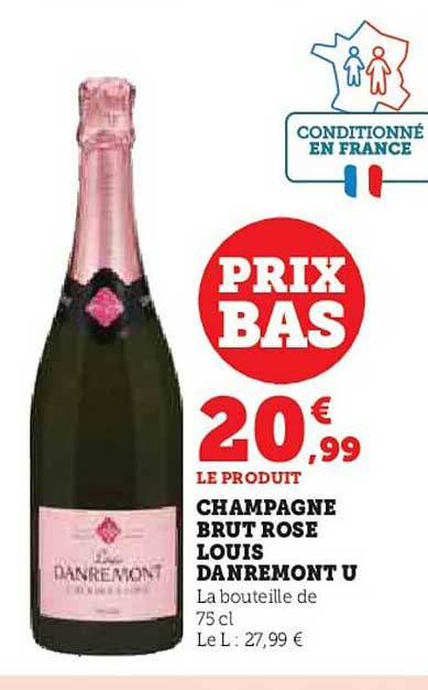 champagne brut rosé louis danremont u