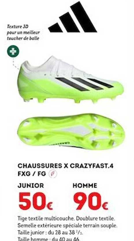 chaussures x crazyfast.4 fxg / fg adidas