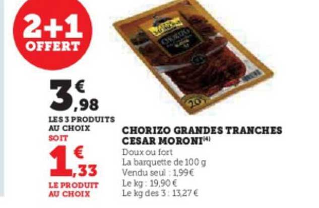 Chorizo Grandes Tranches César Moroni