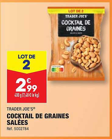 Cocktail De Graines Salées Trader Joe's